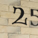 Цифра большая "2" на дверь, дом, забор или калитку, металлическая чёрная, 17.5 х 14.2 см