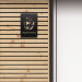 Табличка на дверь / дом / забор / калитку "Охраняется!" металлическая, авторский дизайн, 35 х 24 см