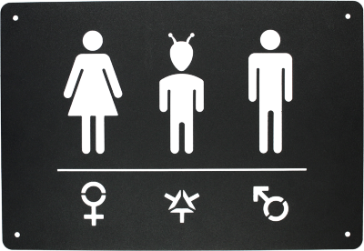Креативная табличка на дверь "Туалет" металлическая, авторский дизайн